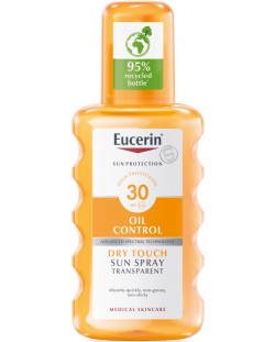 Eucerin Sun Прозрачен слънцезащитен спрей, SPF 30, 200 ml