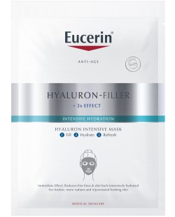 Eucerin Hyaluron-Filler Хидратираща лист маска за лице, 30 g