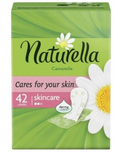 Ежедневни превръзки Naturella - Skincare, с лайка, 42 броя