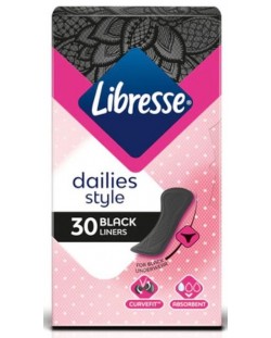 Ежедневни превръзки без крилца Libresse - Normal Black, 30 броя