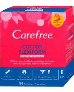 Ежедневни превръзки Carefree - Flexiform, без аромат, 56 броя