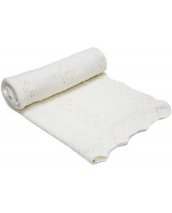 Бебешко одеяло от органичен памук EKO - Екрю, 85 х 75 cm