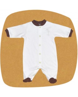For Babies Бебешко гащеризонче с предно закопчаване - Щъркел размер 0-1 месеца