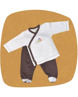 For Babies Сет Камизолка и ританки - Охлюв размер 3-6 месеца