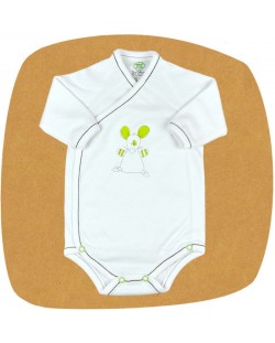 For Babies Боди с камизолка дълъг ръкав - Мишле размер 3-6 месеца