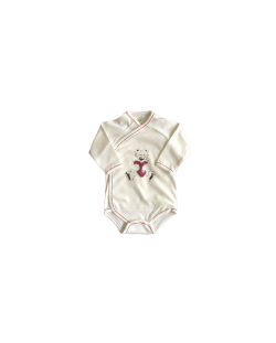 For Babies Боди с камизолка дълъг ръкав - Мече размер 0-1 месеца
