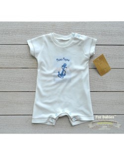For Babies Бебешко гащеризонче с къс ръкав - Малко моряче размер 3-6 месеца