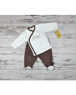 For Babies Сет Камизолка и ританки - Give me a hug размер 6-12 месеца