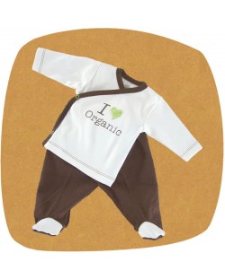 For Babies Сет Камизолка и ританки - Organic Изберете размер 1-3 месеца