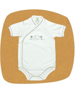 For Babies Боди камизолка с къс ръкав - Овца Изберете размер 0-1 месеца
