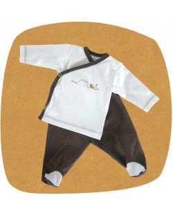 For Babies Сет Камизолка и ританки - Таралежче размер 3-6 месеца