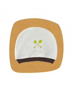 For Babies Бебешка шапка с картинка - Мишле размер 0-3 месеца