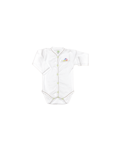 For Babies Боди с предно закопчаване и дълъг ръкав - Охлювче размер 1-3 месеца