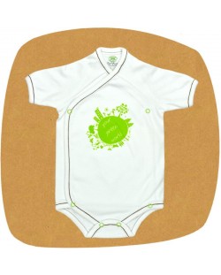 For Babies Боди камизолка с къс ръкав - Your green world размер 3-6 месеца