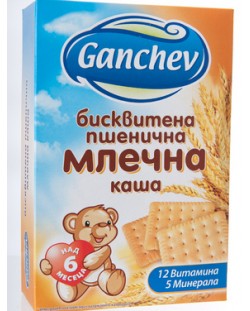 Пшенична млечна каша Ganchev - Бисквитена, 200 g