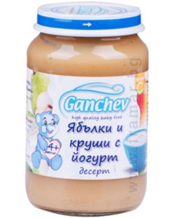 Десерт Ganchev - Ябълки и круши с йогурт, 190 g