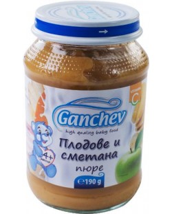 Десерт Ganchev - Плодове и сметана, 190 g