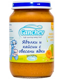 Десерт Ganchev - Ябълки и кайсии с овесени ядки, 190 g