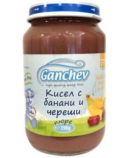 Десерт Ganchev - Кисел с банани и череши, 190 g