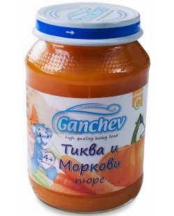 Плодово пюре Ganchev - Тиква и моркови, 190 g