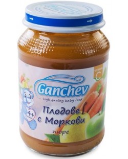 Пюре Ganchev - Плодове с моркови, 190 g