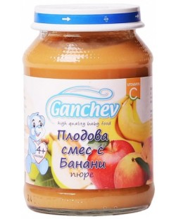 Плодово пюре Ganchev - Плодова смес с банани, 190 g
