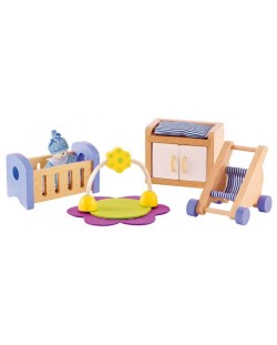 Комплект дървени мини мебели Hape - Обзавеждане за бебешка стая