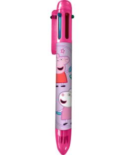 Химикалка с 6 цвята Kids Licensing - Peppa Pig