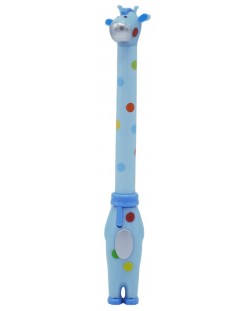 Химикалка с играчка - Тъмносин жираф