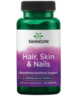 Hair, Skin & Nails, 60 таблетки, Swanson