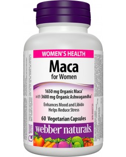 Maca for Women, 60 капсули, Webber Naturals