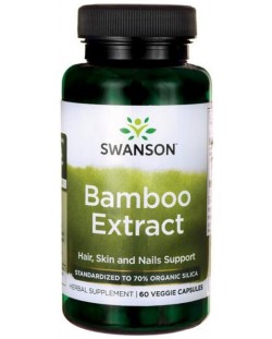 Bamboo Extract, 60 растителни капсули, Swanson