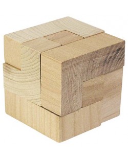 Дървен логически пъзел Goki - Магически куб