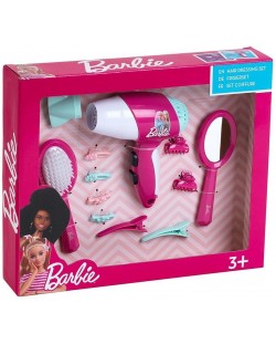 Игрален комплект Barbie - Фризьорски салон, със сешоар и аксесоари