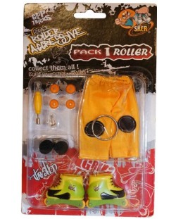 Играчкa за пръсти Grip&Trick - Ролери, жълто - зелени