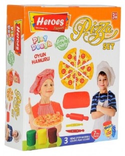 Игрален комплект Heroes Play Dough - За приготвяне на пица