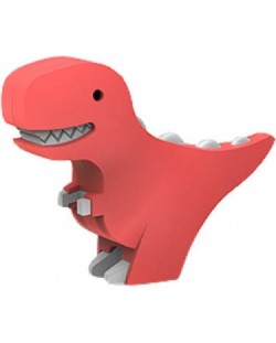 Игрален комплект Raya Toys - Магнитен динозавър за сглобяване, червен