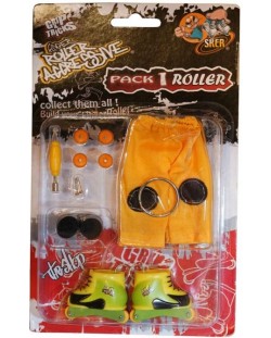 Играчкa за пръсти Grip&Trick - Ролери, черено - жълти