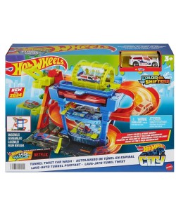 Игрален комплект Hot Wheels City - Автомивка с промяна на цвета