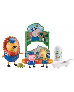 Игрален комплект Peppa Pig - Парти Зоопарк, с 3 фигури