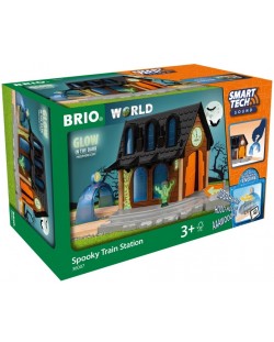 Игрален комплект Brio - Призрачна гара, Smart Tech