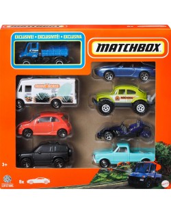 Игрален комплект Matchbox - Превозни средства, 8 броя, асортимент