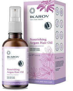 Ikarov Подхранващо масло за коса с арган, 100 ml