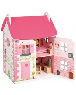 Дървена къща за кукли Janod - Къща за кукли