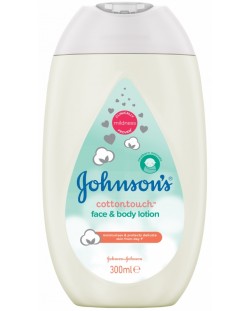 Бебешки лосион за лице и тяло Johnson's cotton touch, 300 ml 