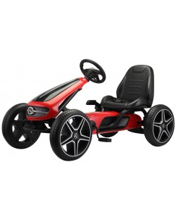 Картинг кола Moni Toys - Mercedes-Benz Go Kart, EVA, червена