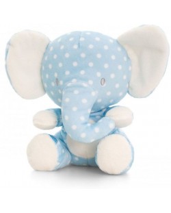 Плюшена бебешка играчка Keel Toys Baby Keel - Слонче, синьо, 15 cm