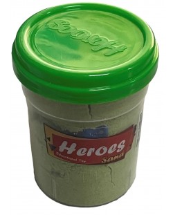 Кинетичен пясък Heroеs - Зелен, 200 g