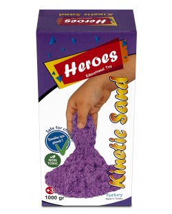 Кинетичен пясък в кутия Heroes - Лилав цвят, 1000 g