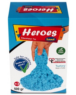 Кинетичен пясък в кyтия Heroes - Син цвят, 500 g